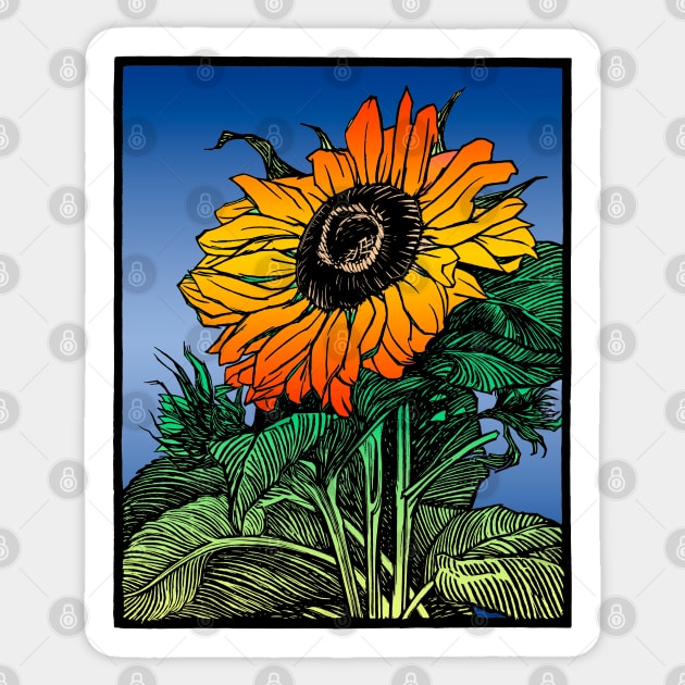 Sunflower Aesthetic Floral Fashion Graphic Garden Design Sticker by Pine Hill Goods